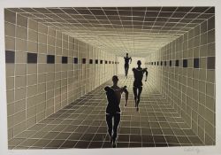 Victor Vasarely (1906-1997) signed limited edition (119/200) geometric hallway with runners '