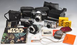Collectable cameras and accessories to include Olympus Trip 35, Polaroid Supercolour 635, Kodak