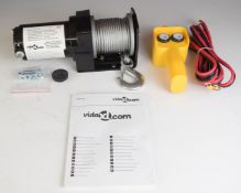 Vida XL electric winch with accessories, in box, appears unused