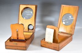 Two Victorian desk top magnifier viewers, one with stereoscopic card viewing function, length of