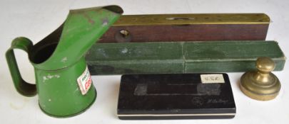 Halfords Recommends Castrol oil jug, cased Mitutoyo micrometer, slider rule and a Wilson Lovatt &