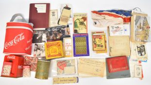 Large collection of advertising ephemera and objects including Liptons Tea tins, Chinese Ling