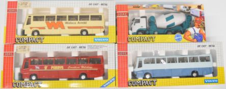 Four Joal 1:50 scale diecast models comprising Volvo FH12-420 Cement Mixer 336, Volvo Coach 149,