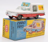Corgi Toys diecast model 'Kennel Club' Kennel Service Wagon with white and red Chevrolet Impala,