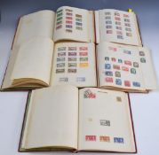 Five Sussex albums of Commonwealth stamps, Queen Victoria to George VI, includes some complete