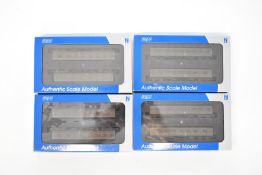 Four Dapol GWR N gauge model railway B Set coach sets, all in original boxes.