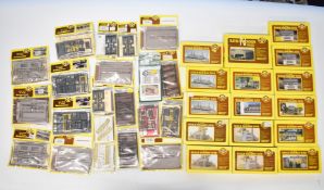 Twenty-seven Ratio N gauge model railway building and similar kits including signal boxes and