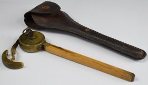 Victorian boxwood and brass horse measure by J.Rabone & Sons, patented by Cooper W. Jones & Co No