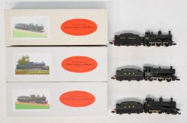 Three Union Mills GWR N gauge model railway locomotives Duke Dog, Dean Goods and Collett 0-6-0,