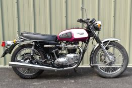 1975 Triumph Bonneville T140 750cc motorcycle, registration number OAA 973P, with V5c.  Purchased