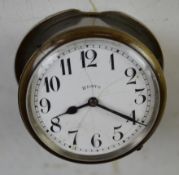 Veteran or vintage car dashboard clock, the enamel dial marked 8 days, in angled holder, diameter