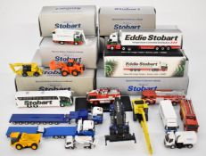 Sixteen Atlas Editions World of Stobart diecast model lorries and construction vehicles, all in