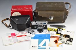 Leica M4 35mm rangefinder camera, serial number M4-1182952 (c1967) with Leitz Wetzlar Summilux 1:1.