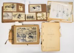 Albums and ephemera, mostly c1916 - 1950s including military aviation, Egypt etc., contents