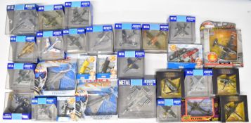 A collection of diecast model jets, helicopters and similar aircraft, manufacturers include Corgi.