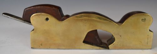 Brass shoulder plane in the style of Norris, width 1 inch, length 19.5cm