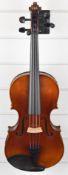 Beijing David Lien Model B viola with 38cm two piece back, ebony fittings and carbon fibre tail
