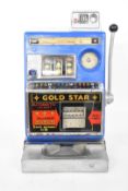 Aristocrat Nevada 'Gold Star' fruit machine or one-armed bandit, height 72cm.