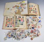 GB and world stamps in albums and loose in bags