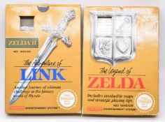 Nintendo NES The Legend of Zelda (1988) and Zelda II The Adventure of Link (1989), in original boxes