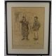 George Belcher (1875-1947) charcoal study of two gentlemen outside a shop, with caption below, - Image 2 of 6