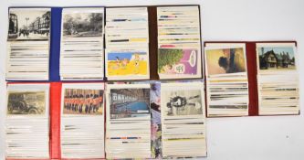 Large collection of postcards in multiple albums including bawdy / humorous, Covent Garden Market,