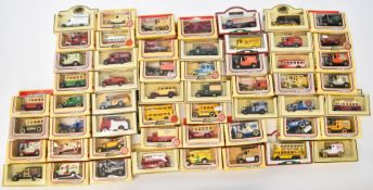 Fifty Lledo Models of Days Gone diecast model cars, delivery trucks etc, all in original boxes.