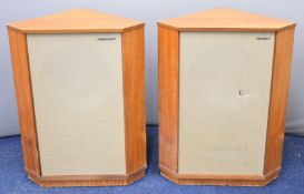 Pair of Tannoy LSU/HF/15/8 corner loud speakers, height 84cm