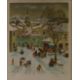 Paul Lemasson (1897-1971) signed limited edition (96/300) print winter townscape with skaters on the - Image 1 of 4