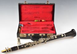 English made clarinet, serial no 481971, in fitted hard case