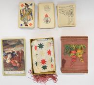 Joseph Glanz 1862 pack of 52 playing cards and a small quantity of German cigarette cards