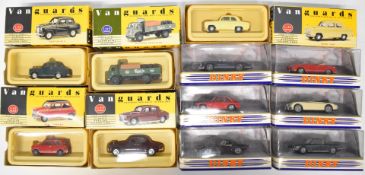 Eleven diecast model cars comprising vehicles by Matchbox 'The Dinky Collection' and Lledo