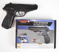 Gamo P-25 Blowback .177 CO2 air pistol with fixed sights and multi-shot magazine, serial number