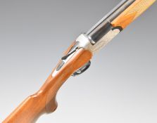 Midland Gun Co 12 bore over and under ejector shotgun with engraved lock, trigger guard, thumb