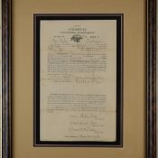 American Civil War Substitute Volunteers Enlistment for Lewis Scott dated 28th September 1863, in