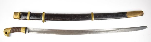 Russian Cossacks sword the brass pommel decorated with eagle and marked CCCP, some additional stamps