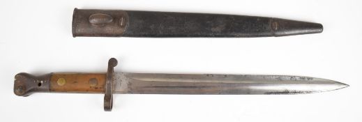 British 1888 pattern MkII Lee Metford bayonet with good stamps and Mole to ricasso, 30cm double