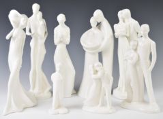 A collection of Royal Doulton figures, mostly from the Images series, tallest 36cm