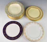 Royal Worcester cabinet plates and soup bowls in various patterns