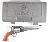 Ruger Old Army .44 six-shot single action revolver with shaped wooden grips, adjustable sights and