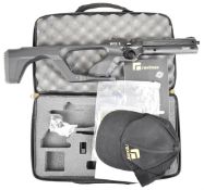 Reximex Mito S .22 PCP target air pistol with shaped and textured grip, adjustable sights, scope