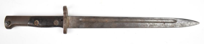 Czechoslovakian 1924 pattern bayonet with wooden grips and 30cm fullered blade. PLEASE NOTE ALL