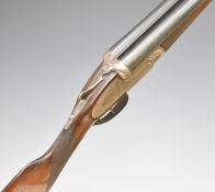 Ugartechea 12 bore side by side sidelock ejector shotgun with engraved locks, underside, trigger