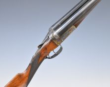 Charles Hellis & Sons Ltd 12 bore side by side ejector shotgun with named and engraved locks,