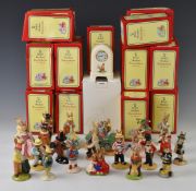 Royal Doulton Bunnykins figures including Jester, Cinderella, Banjo and Cavalier, all boxed, most