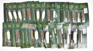 Thirty-three Bisley shotgun or rifle cleaning rod heads, all in original packaging.