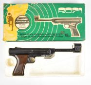 Italian RO71 .177 target air pistol with shaped and chequered Bakelite grips and adjustable