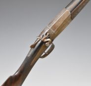 H E Pollard of Worcester 20 bore single barrelled hammer action shotgun with engraved lock,