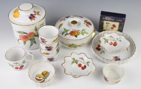 Royal Worcester oven and table ware decorated in Evesham Gold, approximately thirty three pieces