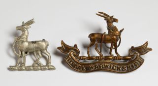 British Army Royal Warwickshire Regiment officer's collar badge, with Firmin London tablet to